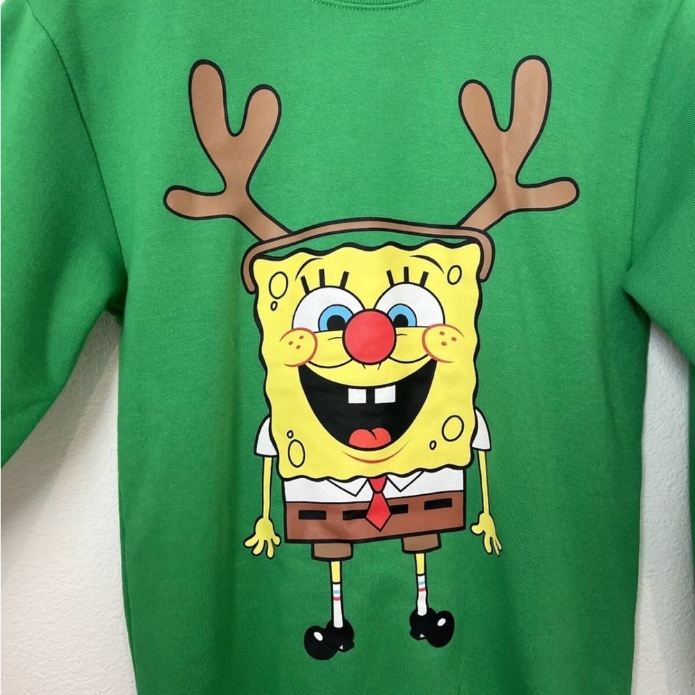 Green SpongeBob Reindeer Sweatshirt